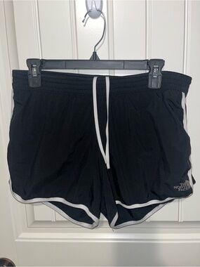 The North Face Black Shorts with White Drawstring